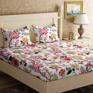 Soft Touch Double Bedsheet with 2 pillow covers