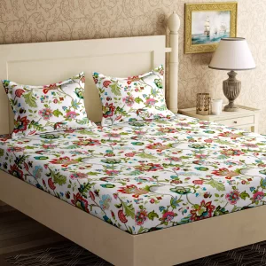 Soft Touch Double Bedsheet with 2 pillow covers