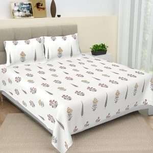 Jumbo size bedsheets with 2 pillow covers(108 ×108 LITESTAR BLOCK)