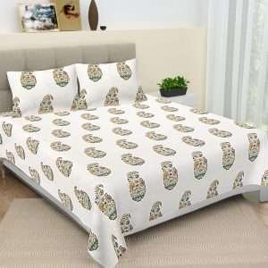 Jumbo size bedsheets with 2 pillow covers(108 ×108 LITESTAR BLOCK)