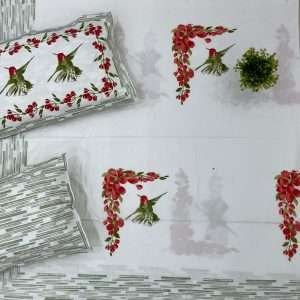 Handblock Premium fine count 10ft by 10ft Bedsheets with 2 Pillow Covers(120inch * 120inch)