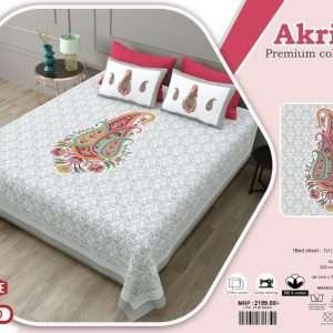 Jumbo size bedsheets with 2 pillow covers(120 × 120 AKRITI)
