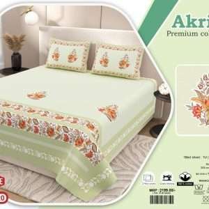 Jumbo size bedsheets with 2 pillow covers(120 × 120 AKRITI)