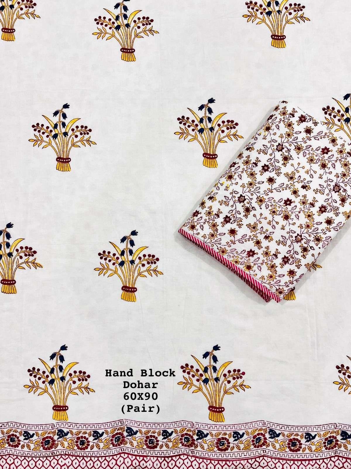 Hand Block Premium Single Bed Reversable Pair Dohar's With Bag Packing(60x90 ) - Image 2