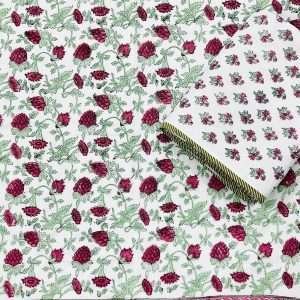 Hand Block Premium  Single Bed Reversable Pair Dohar's With Bag Packing(60x90 )