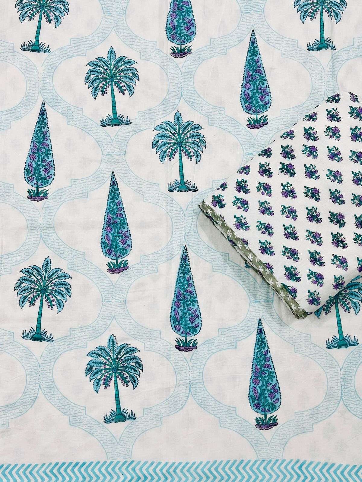 Hand Block Premium Single Bed Reversable Pair Dohar's With Bag Packing(60x90 ) - Image 2