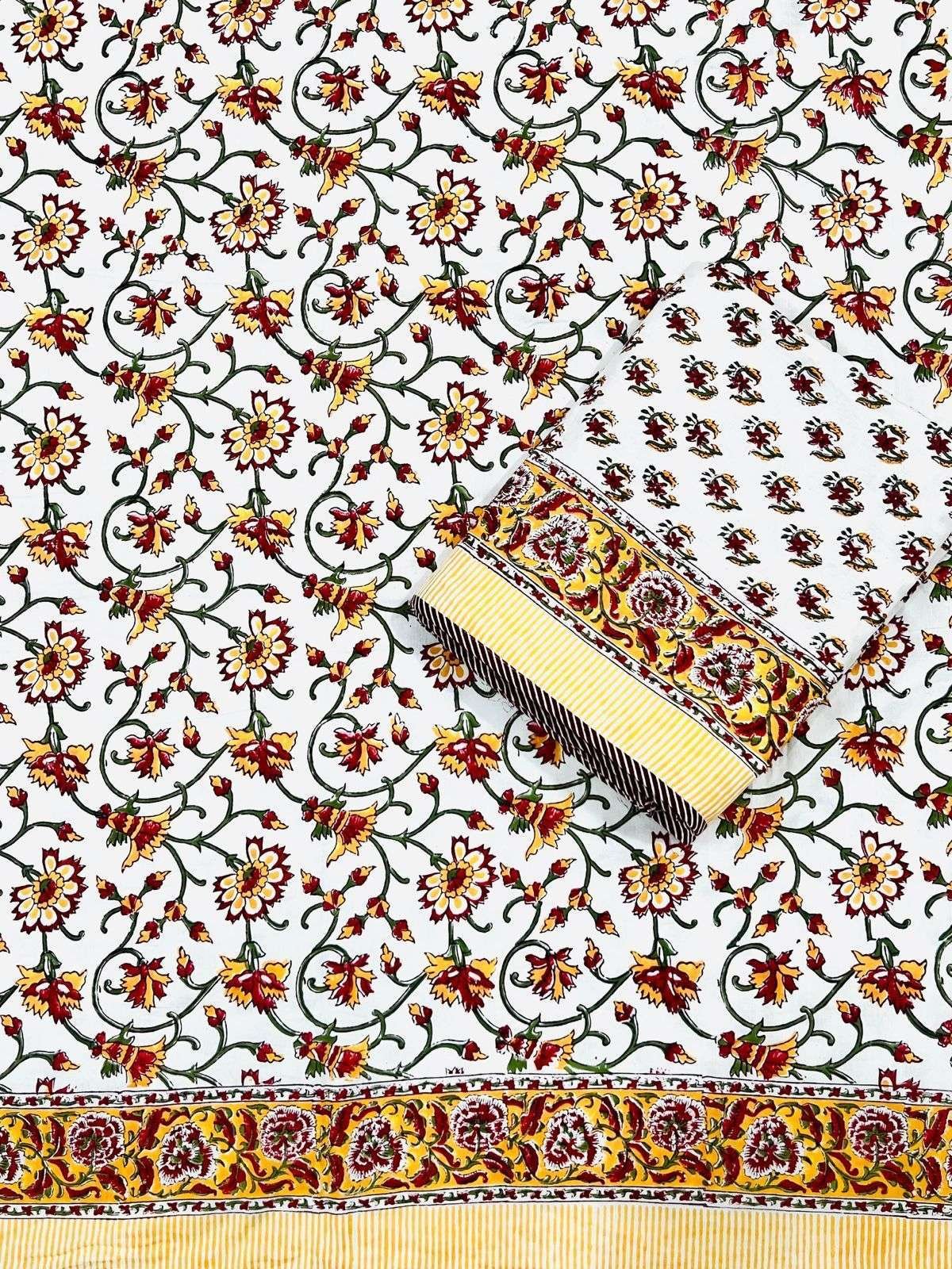 Hand Block Premium Single Bed Reversable Pair Dohar's With Bag Packing(60x90 )