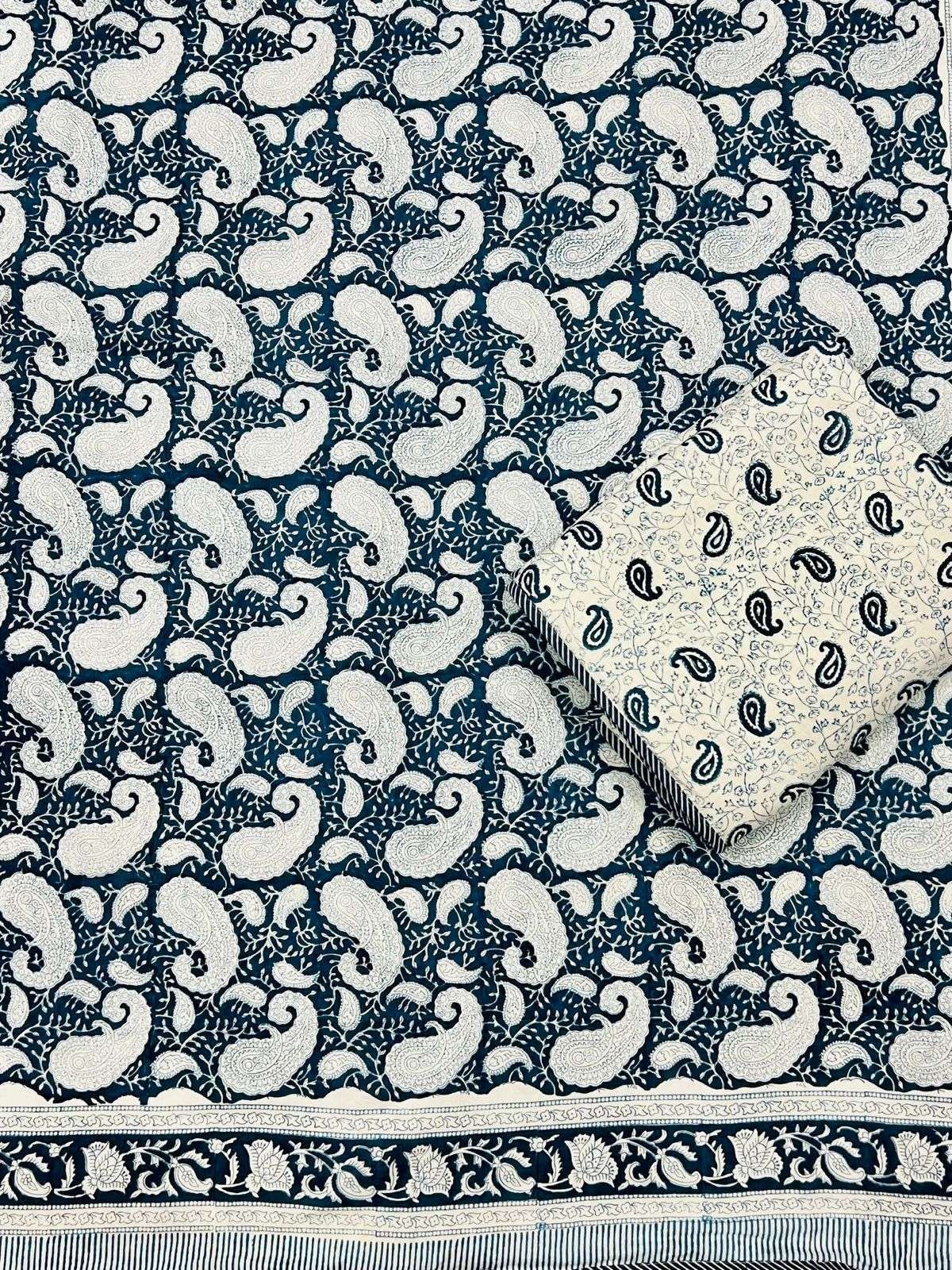 Hand Block Premium Single Bed Reversable Pair Dohar's With Bag Packing(60x90 )