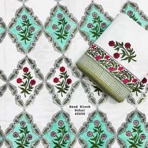 Hand Block Premium  Single Bed Reversable Pair Dohar's With Bag Packing(60x90 )