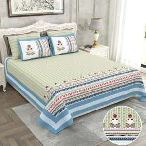 Jumbo size bedsheets with 2 pillow covers(120 × 120 RAIDER)