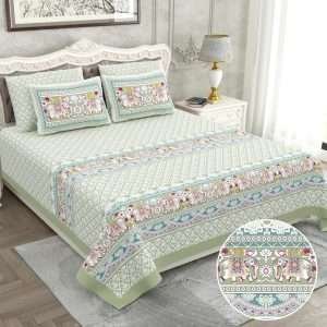 Jumbo size bedsheets with 2 pillow covers(120 × 120 RAIDER)