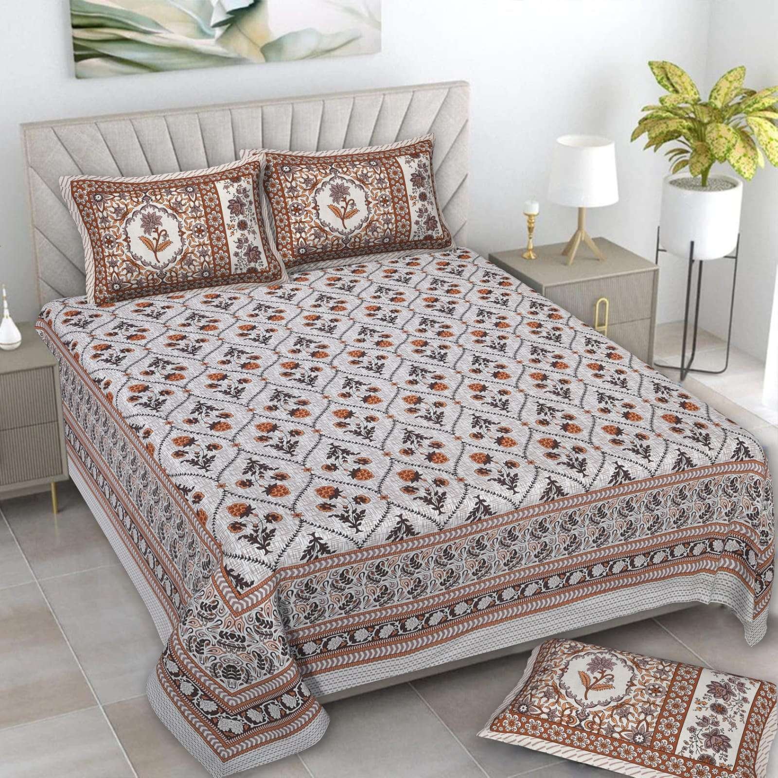 King size bedsheets with 2 pillow covers(100×108 GLORY) - Image 3