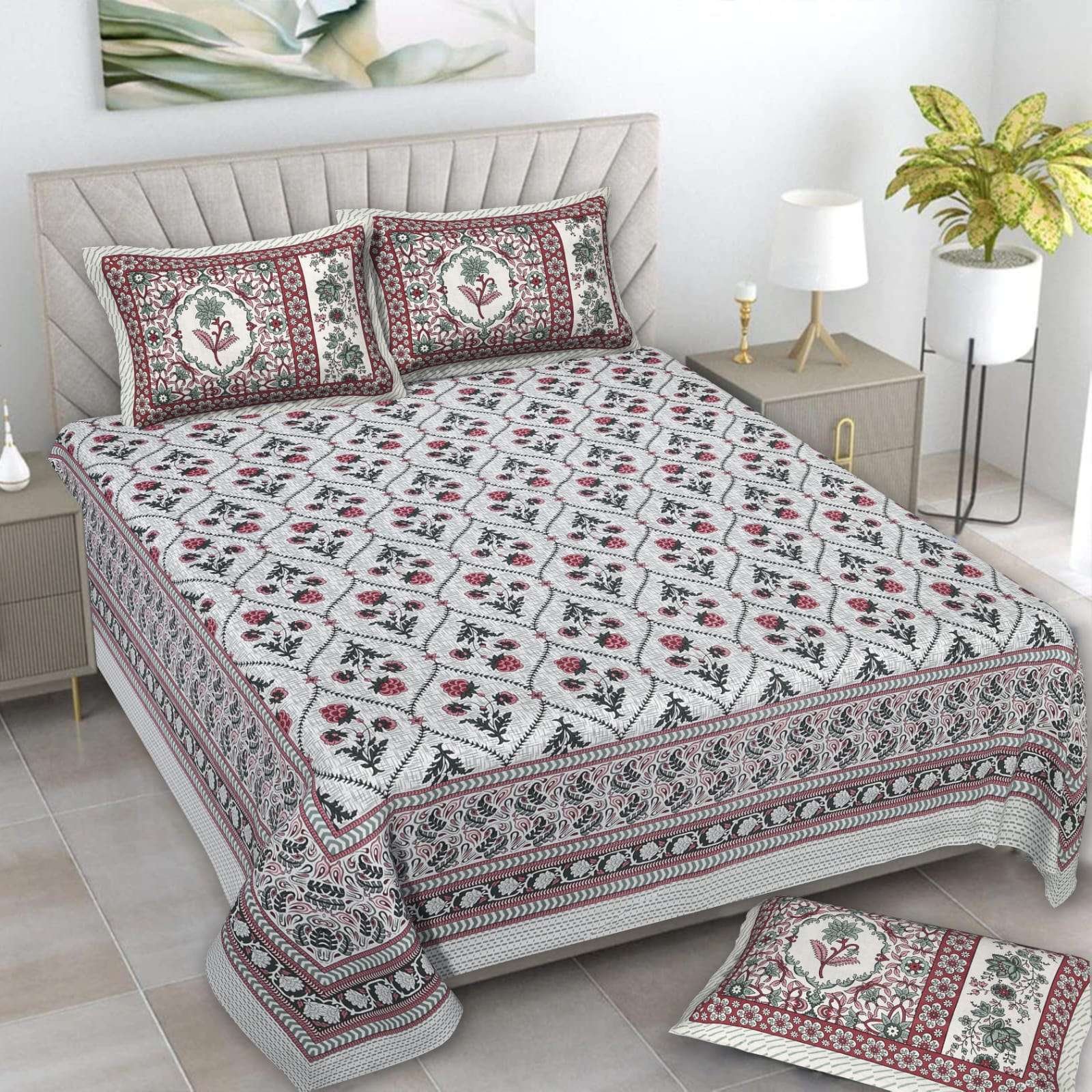 King size bedsheets with 2 pillow covers(100×108 GLORY) - Image 2