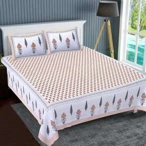 King size bedsheets with 2 pillow covers(100×108 GLORY)