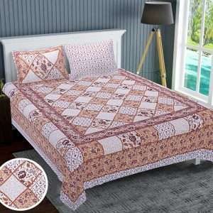 King size bedsheets with 2 pillow covers(100×108 GLORY)