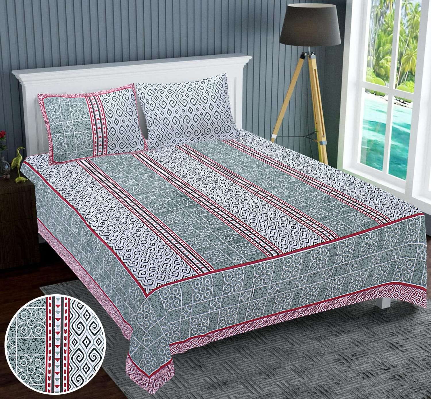 King size bedsheets with 2 pillow covers(100×108 GLORY) - Image 3