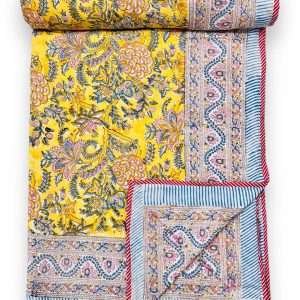 3 LAYERED DOHAR FINISHED WITH BEAUTIFUL PIPPING ON ALL 4 SIDES(90X108 )